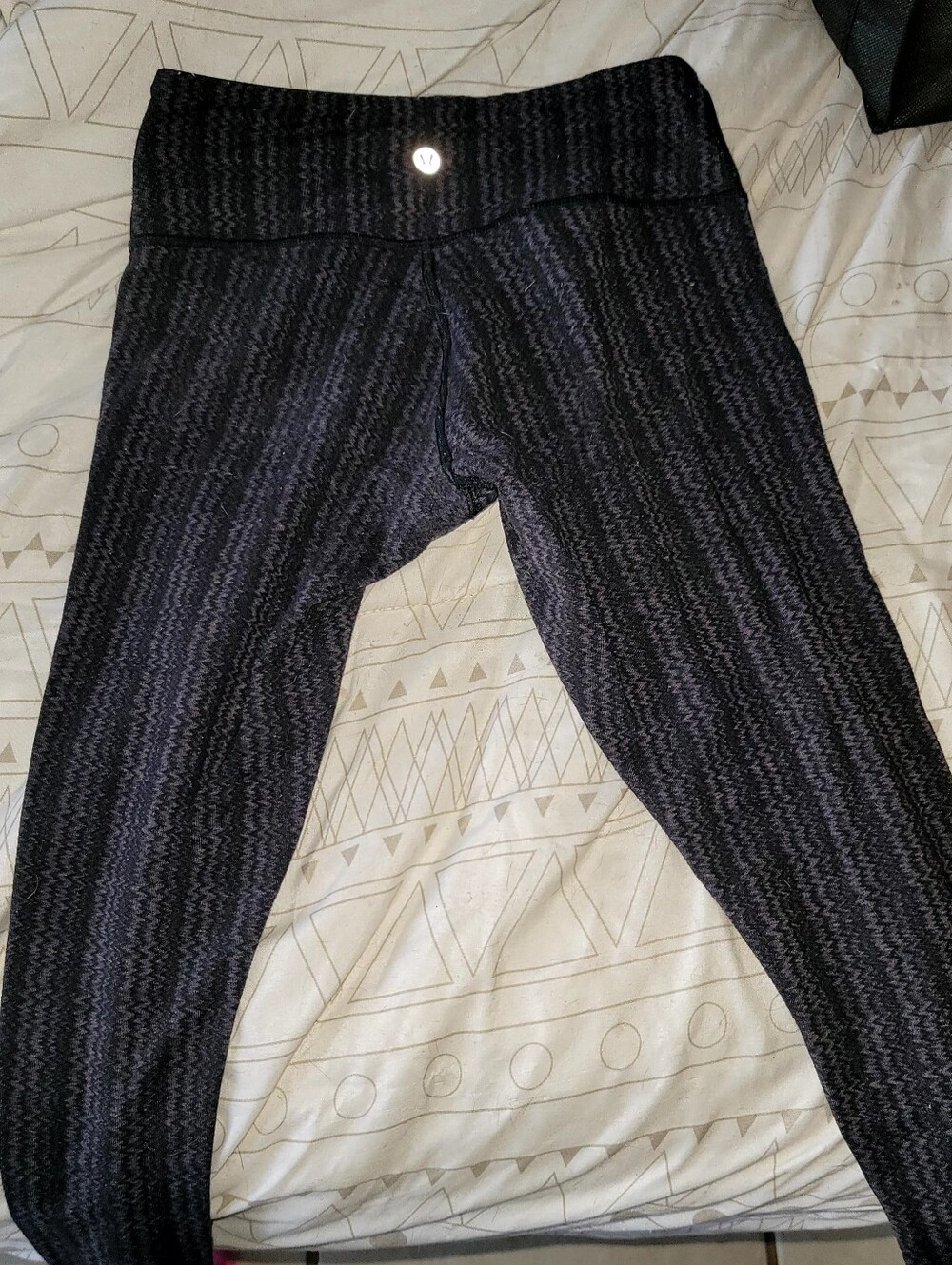 lululemon Black Heathered High-Rise Workout Leggings